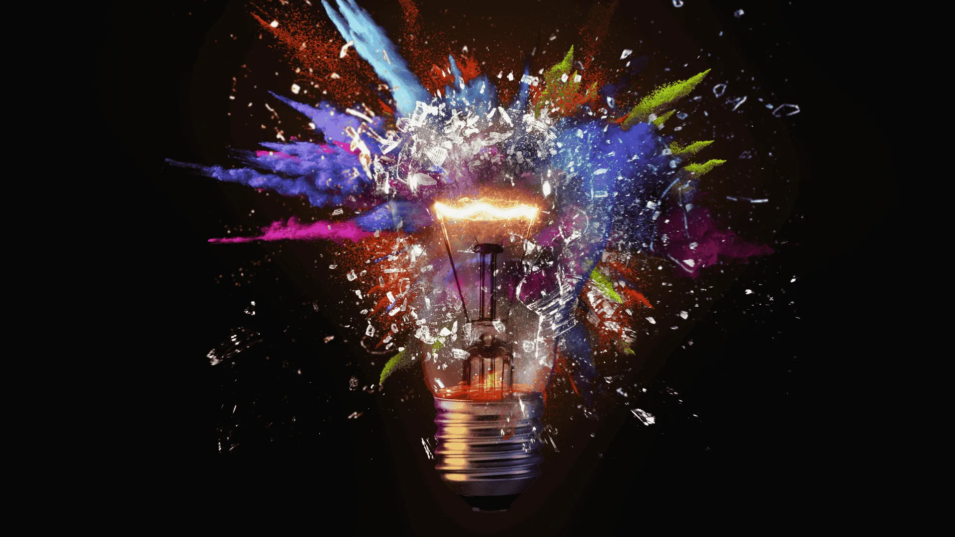 graphic of a lightbulb shattering